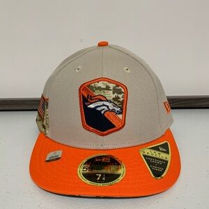 Denver Broncos New Era Stone/Orange ‘23 Salute To Service 59FIFTY Fitted Hat-New